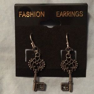 Key earrings.